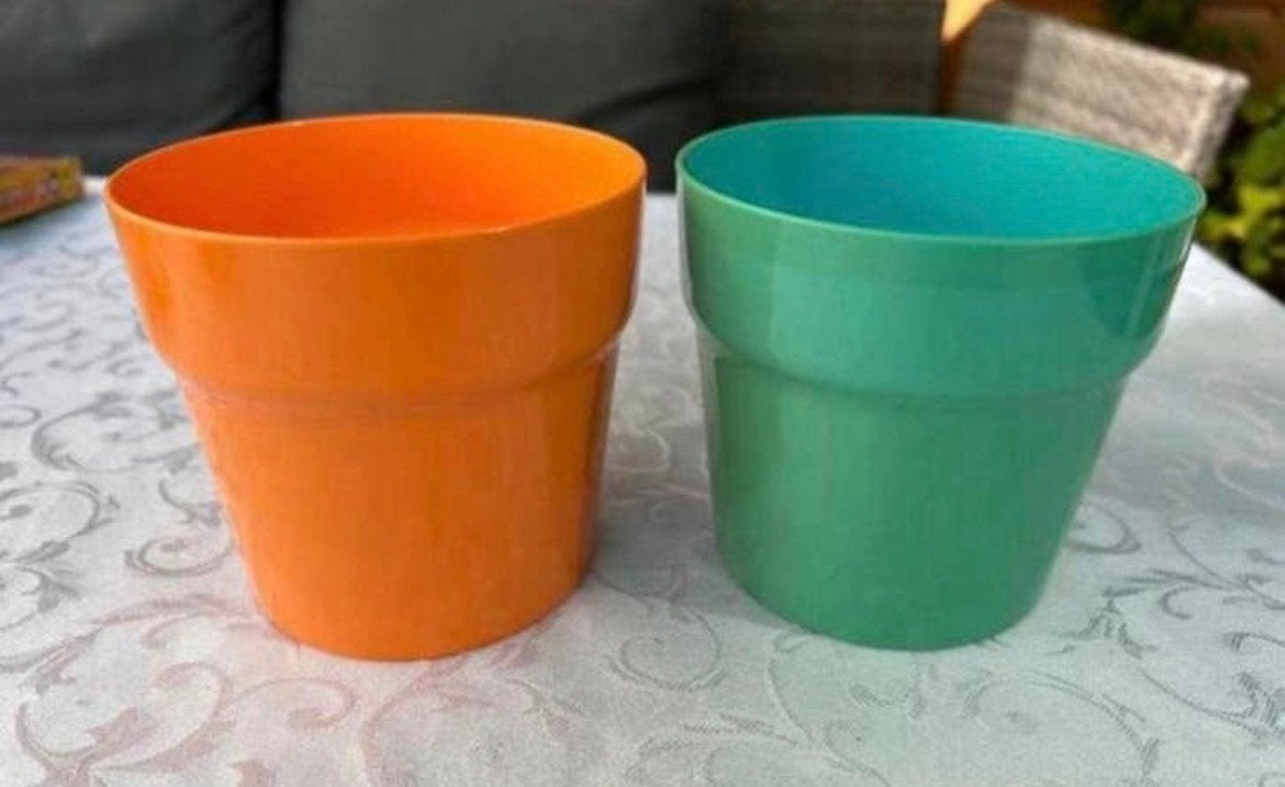 Retro IKEA Majskorn bloempot groen NIEUW, Kunststof, Rond, Ophalen of Verzenden, Binnen
