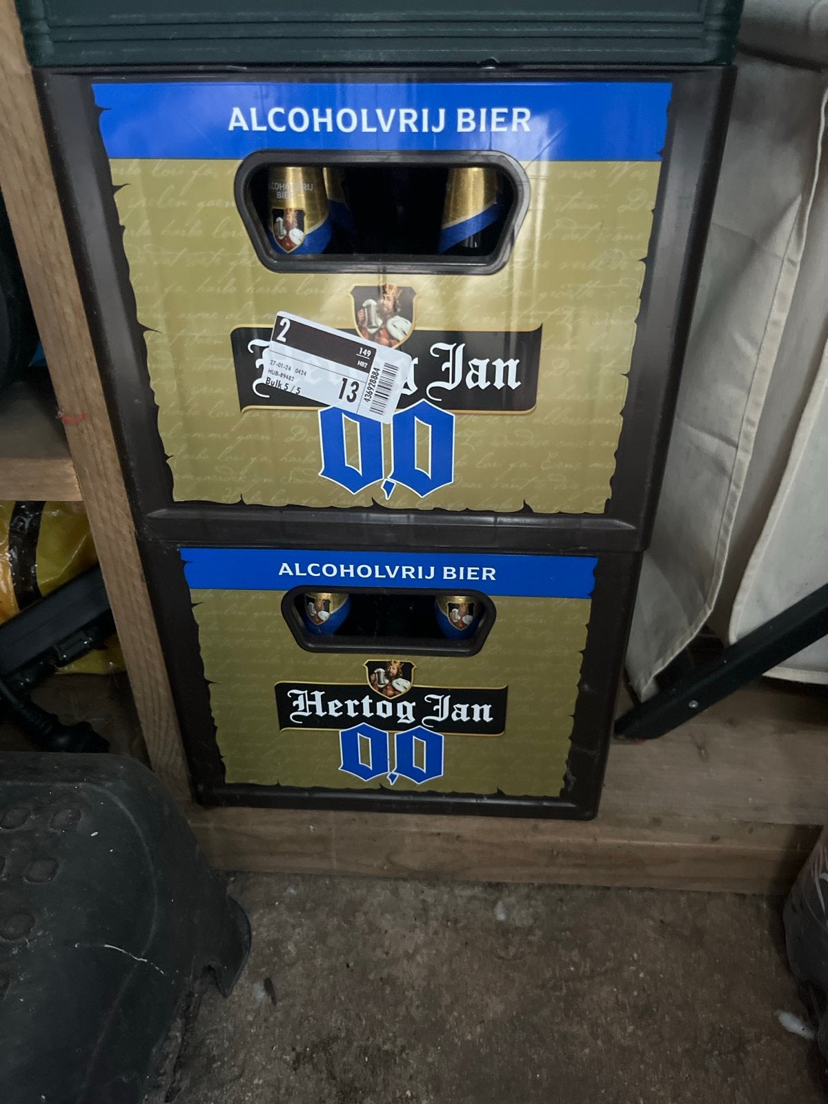 Hertog Jan 0.0 Alcoholvrij Bier 2 Kratten, Ophalen, Gebruikt, Flesje(s), Hertog Jan