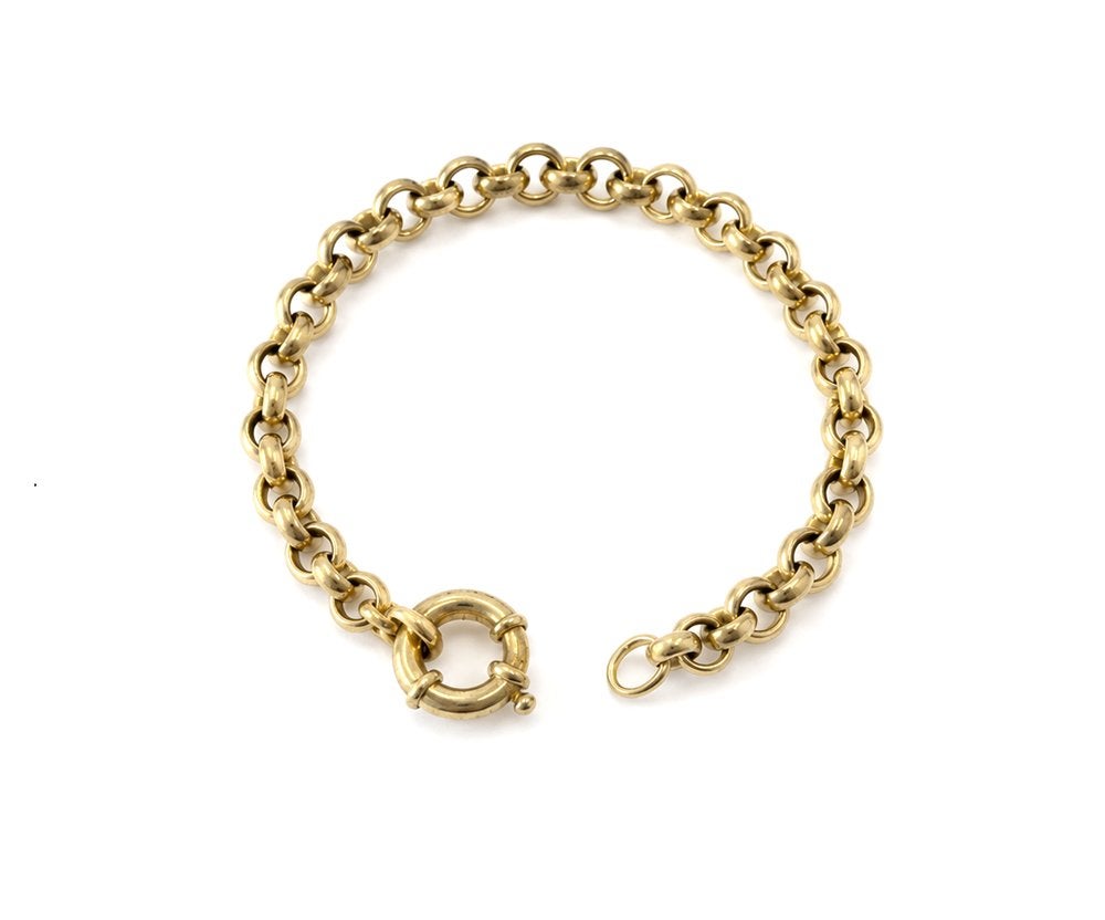 14 K Gouden Jasseron Slot Armband - 18.5 cm / 6 mm / 8.6 g, Ophalen, TIEMAN JUWELIERS, -, Zo goed als nieuw