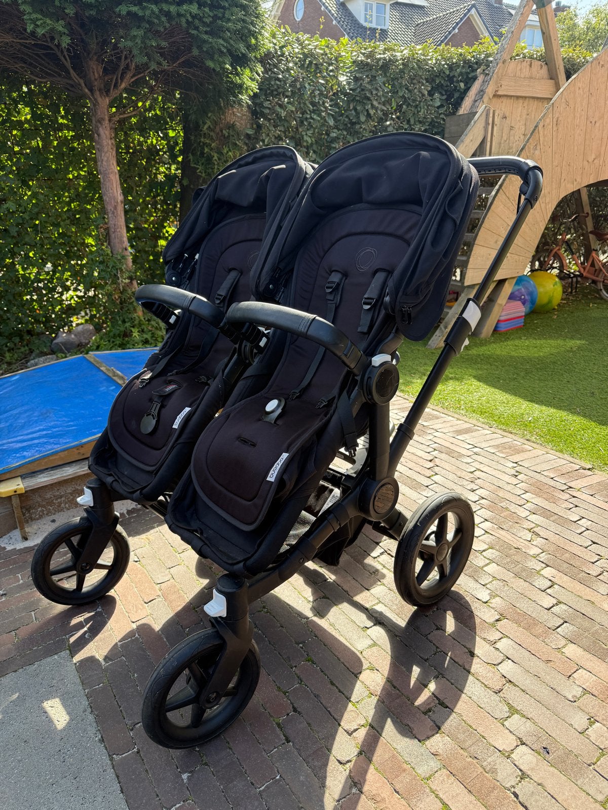 Bugaboo Donkey 3 Twin kinderwagen - Compleet zwart, Gebruikt, Ophalen, Kinderwagen, Duowagen