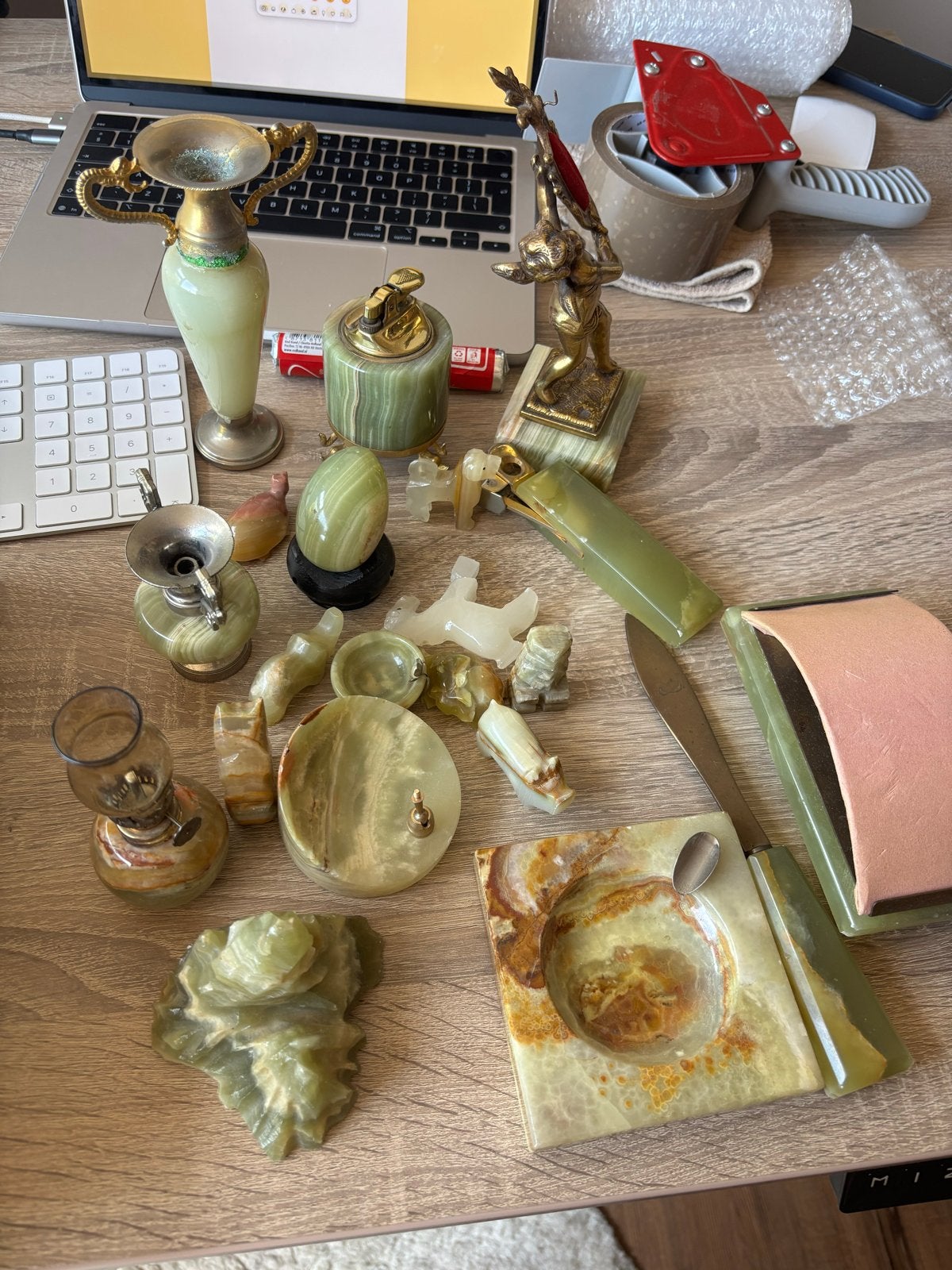Diverse vintage onyx objecten - unieke verzameling, Antiek en Kunst, Ophalen of Verzenden