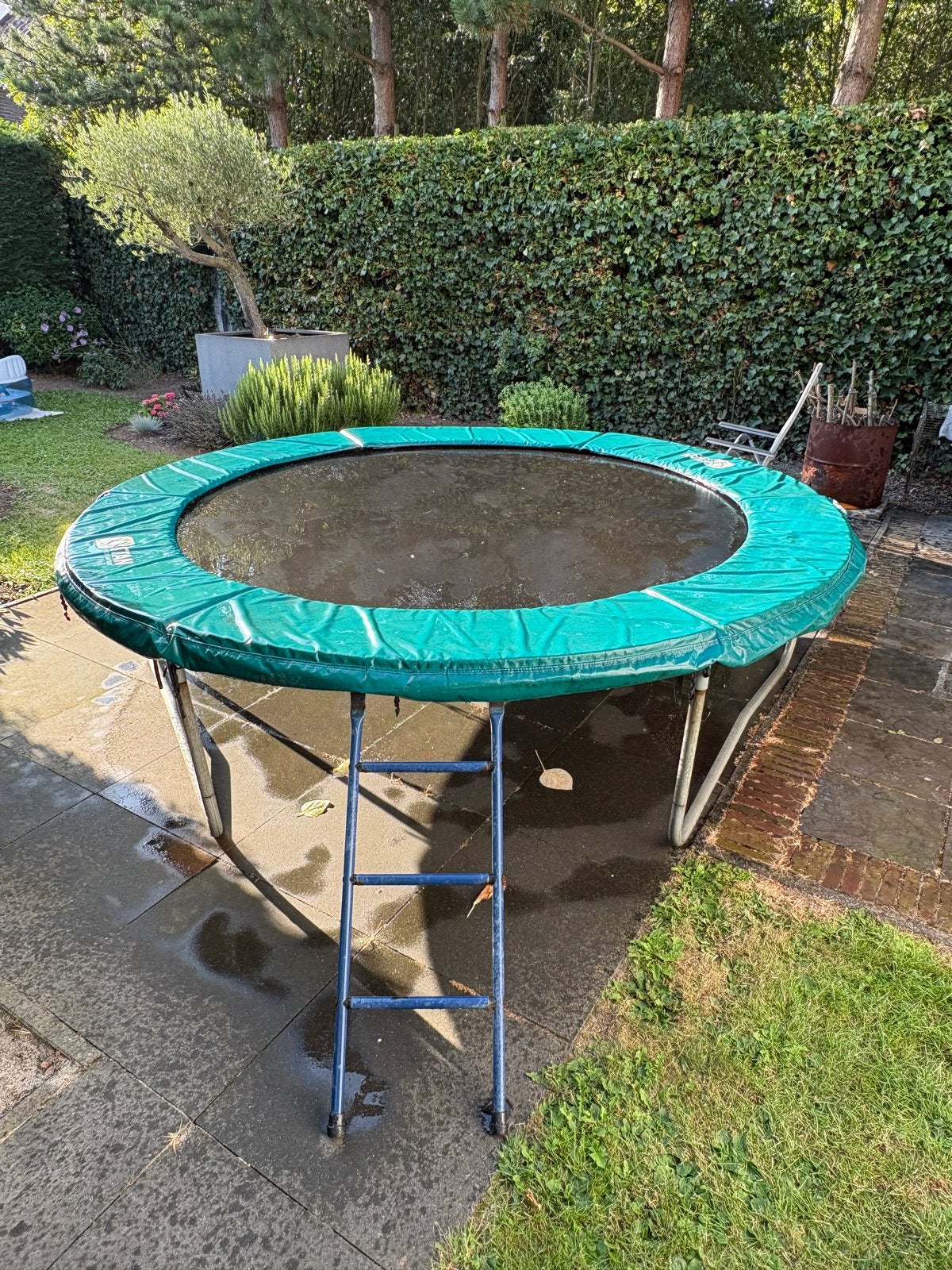 Etan Trampoline 300cm met trapje en rand, Ophalen, Gebruikt