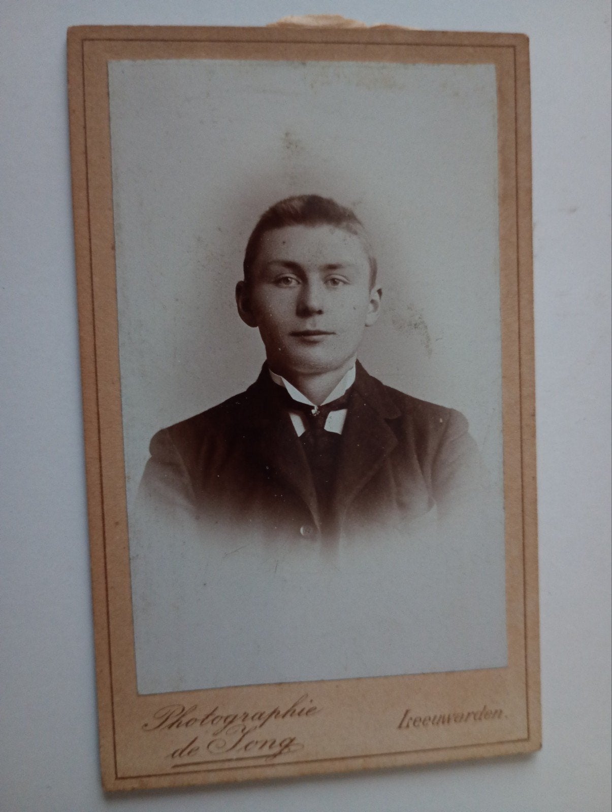 CDV Leeuwarden Man, Ophalen of Verzenden, Voor 1940, Gebruikt, Foto
