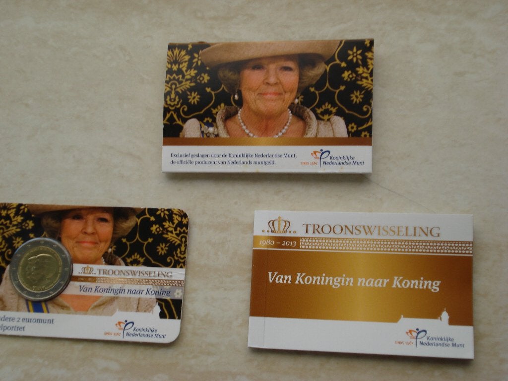 2 EURO DUBBELPORTRET INCL. BOEKJE, Ophalen of Verzenden, Koningin Beatrix, Euro's