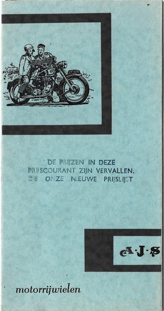 AJS 16 MS folder (8042z) motorrijwiel, Verzenden, Overige merken