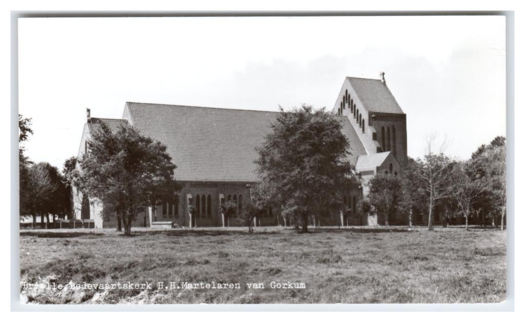 Brielle, Bedevaartskerk H.H. Martelaren v. Gorkum. Zie besch, Verzenden, 1960 tot 1980, Ongelopen, Zuid-Holland