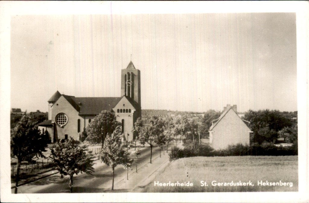 Heerlerheide - St. Gerarduskerk - Heksenberg, Verzamelen, Ophalen of Verzenden, 1920 tot 1940, Ongelopen, Limburg