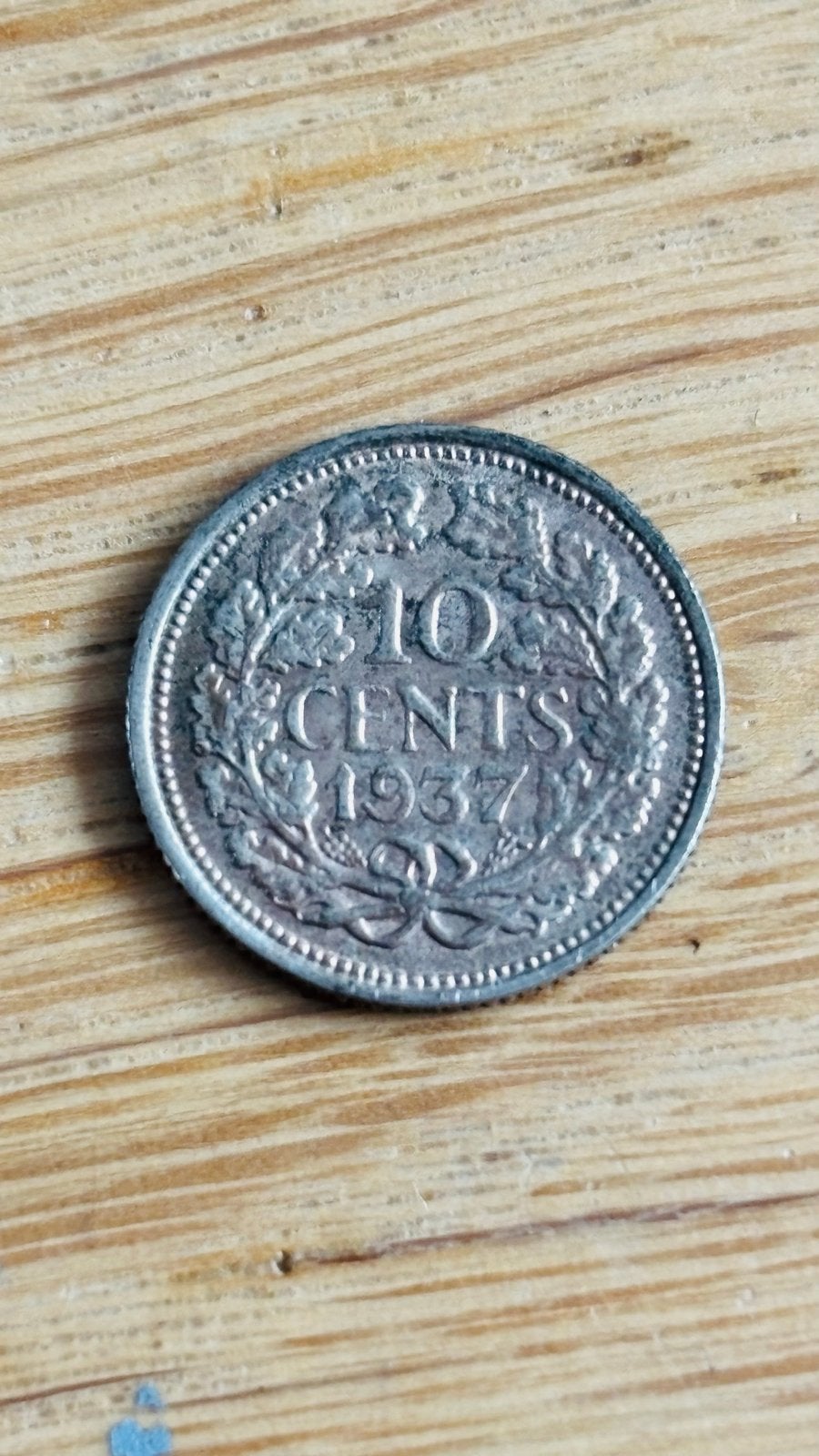 Zilveren 10 cent munt Koningin Wilhelmina 1937, Zilver, Ophalen of Verzenden, 10 cent, Koningin Wilhelmina