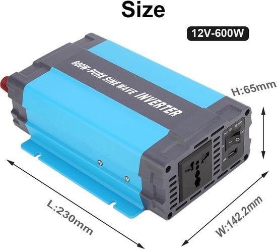 Zuivere Sinus Omvormer – 12V naar 220V Converter, Corvance B.V., Verzenden, Nieuw, Corvancebol@gmail.com