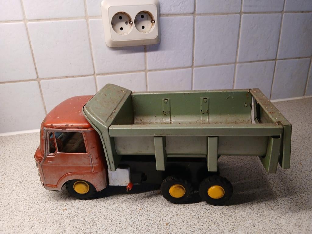 Vintage metal kiepwagen - Speelgoed vrachtwagen, Ophalen, Gebruikt