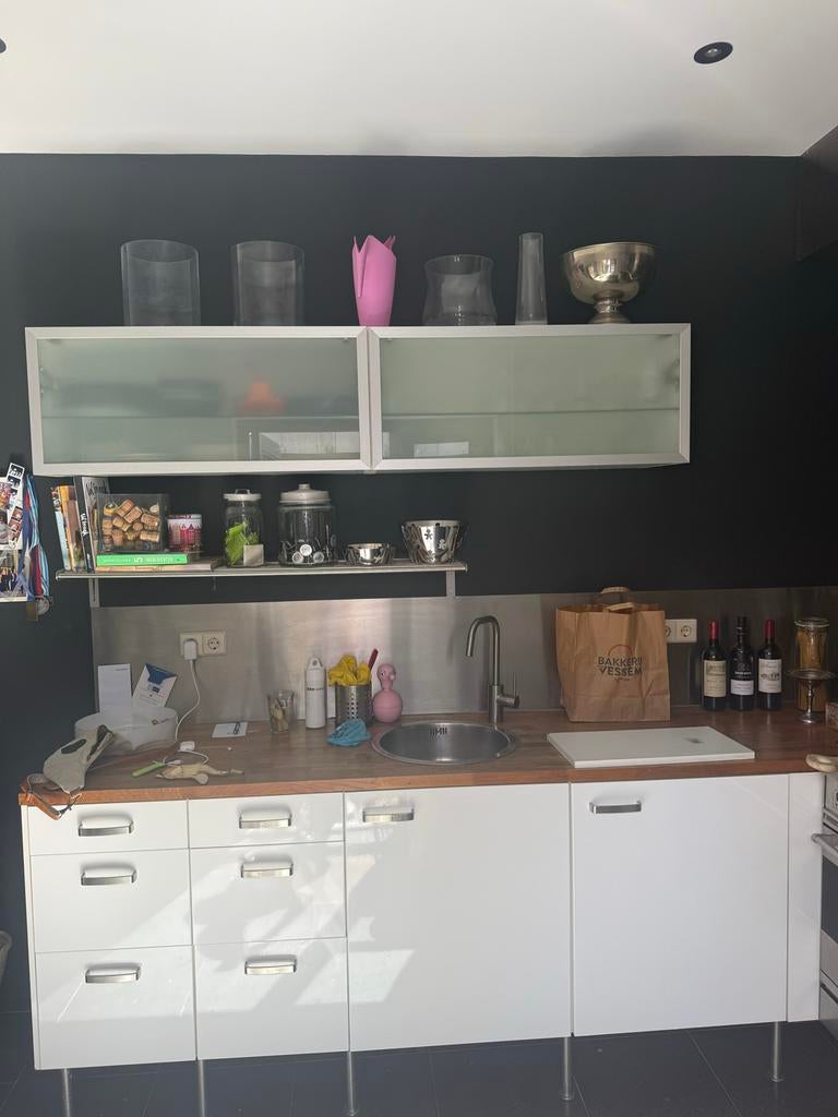 Ikea keuken kastjes - Bovenkasten en onderkasten, Ophalen, Gebruikt, 200 cm of meer, Wit