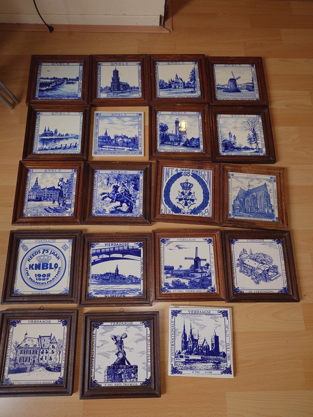 Collectie Delfts Blauwe Tegels Vierdaagse Nijmegen, Ophalen of Verzenden
