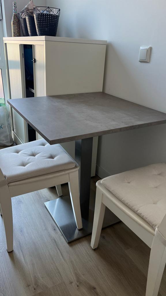 Terras tafel Satelliet 70x70 betonlook, Ophalen of Verzenden