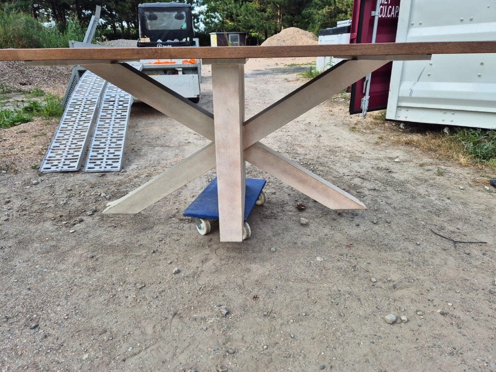 Mooie robuuste eettafel, Ophalen, Gebruikt, 150 tot 200 cm, 200 cm of meer