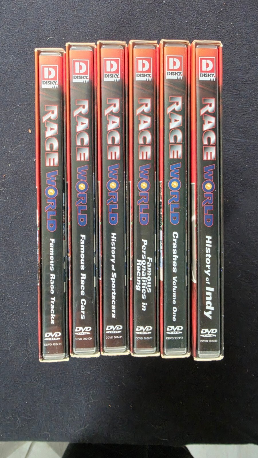 Race World DVD Collectie - 6 Delen Autosport Documentaires, Alle leeftijden, Ophalen of Verzenden, Gebruikt, Inclusief doosje