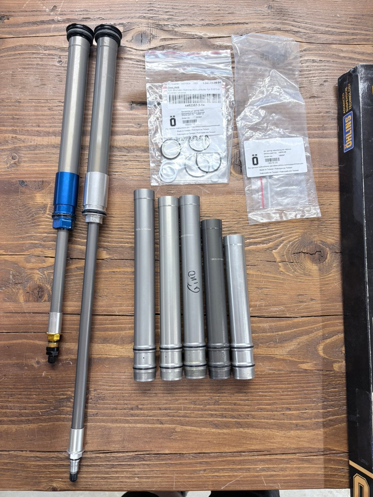 Öhlins voorvork onderdelen, Fietsen en Brommers, Fietsonderdelen, Ophalen of Verzenden, Zo goed als nieuw, Voorvork