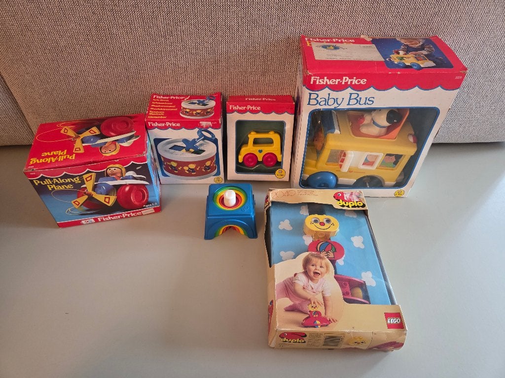 Collectie Fisher-Price speelgoed uit de jaren 70/80 in doos, Ophalen of Verzenden, Gebruikt, Speelset