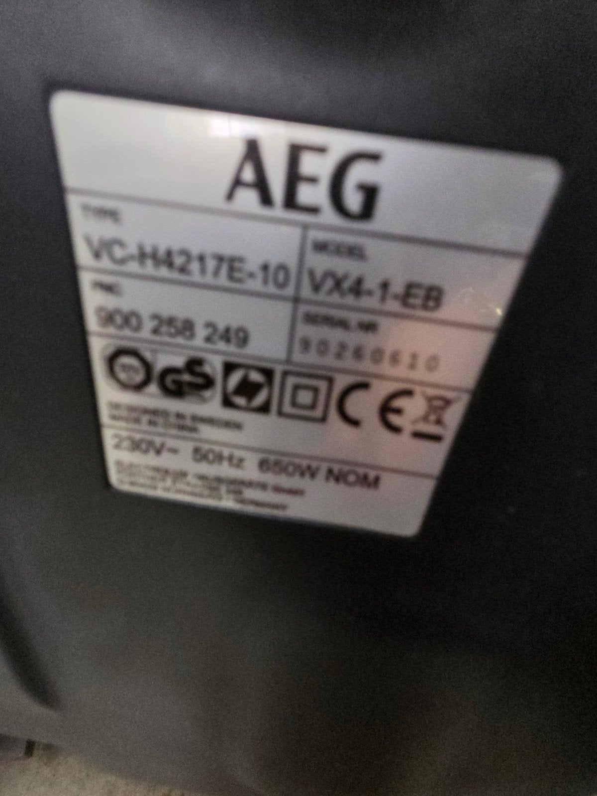 AEG VX4-1-EB Stofzuiger - Krachtig en Compact, Stofzak, Gebruikt, Ophalen of Verzenden, Sledestofzuiger