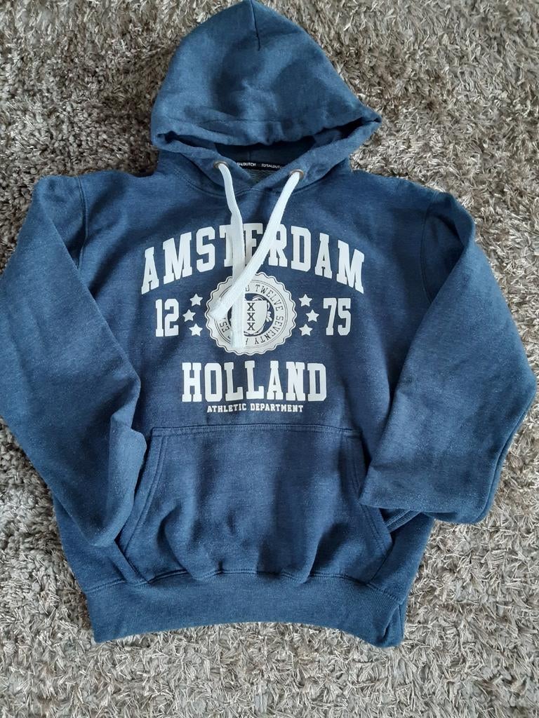 Hoodie Amsterdam mt. M, Ophalen of Verzenden, Zo goed als nieuw, Maat 38/40 (M), Blauw