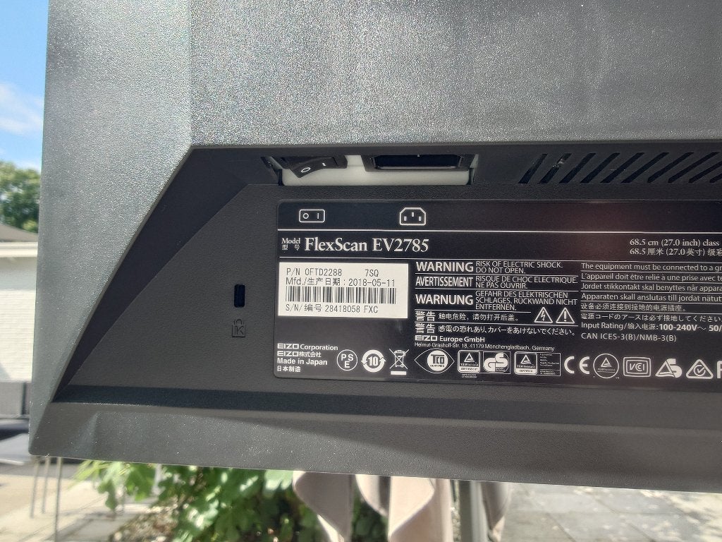 EIZO FlexScan EV2785 27 inch 4K Monitor, Computers en Software, Monitoren, Ophalen, Gebruikt, IPS, Ultra HD (4K)