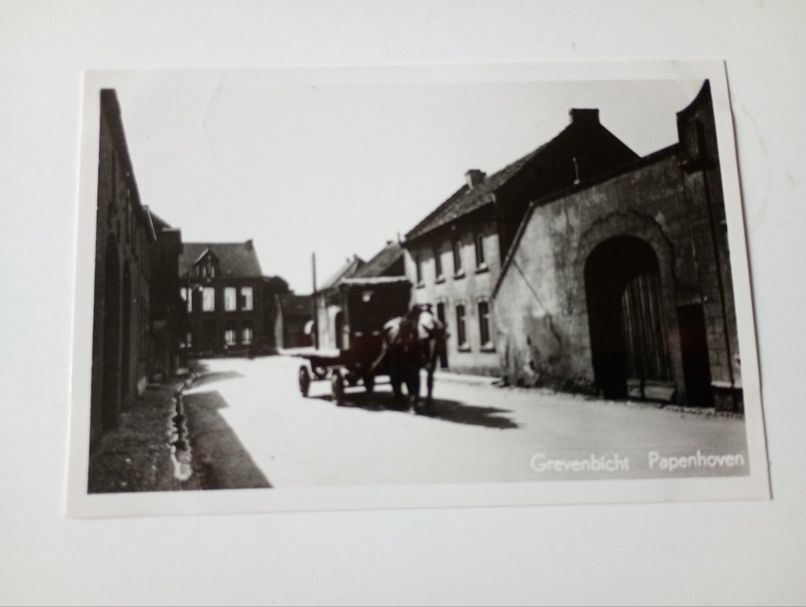 Grevenbicht Papenhoven Paard en Wagen, Verzamelen, Ophalen of Verzenden, 1940 tot 1960, Ongelopen, Limburg