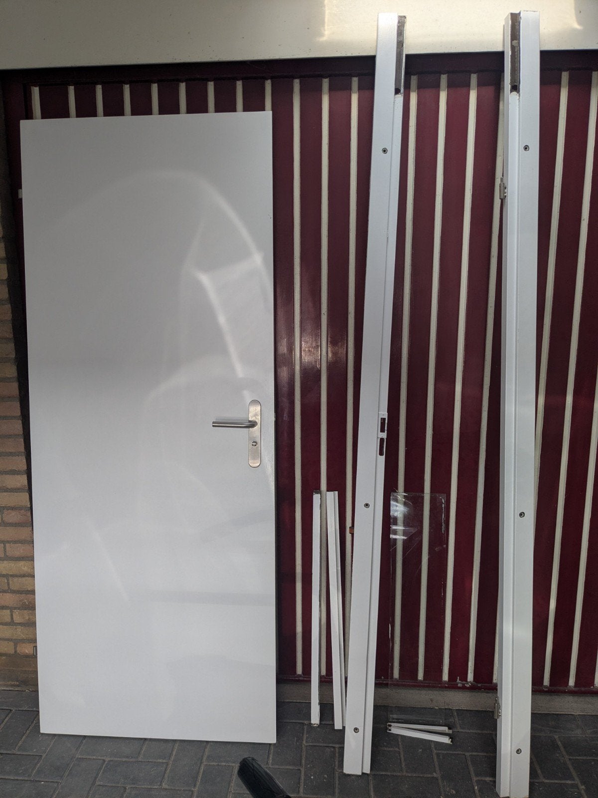 opdek binnendeur met stalen kozijn en glas, 780 x 2003mm, Ophalen, Minder dan 80 cm, Binnendeur, Zo goed als nieuw