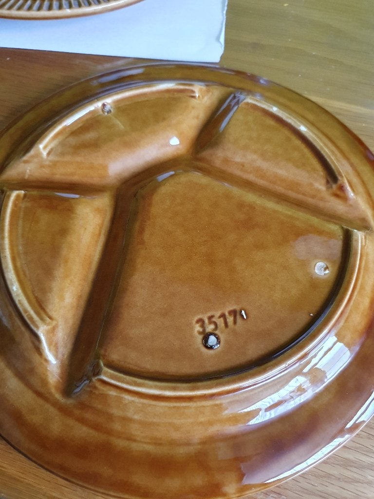 vintage keramische fondueborden, Ophalen of Verzenden
