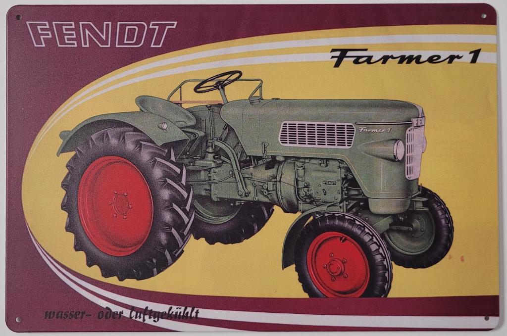 Fendt Farmer Tractor reclamebord van metaal wandbord deco, Reclamebord, Info@deconoord.nl, Deco Noord, Nieuw