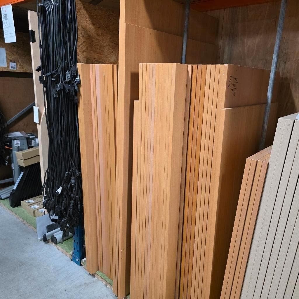 partij houten panelen platen kleur beuken afm 160x80/90/100, Doe-het-zelf en Verbouw, Platen en Panelen, Ophalen, Gebruikt, Overige materialen