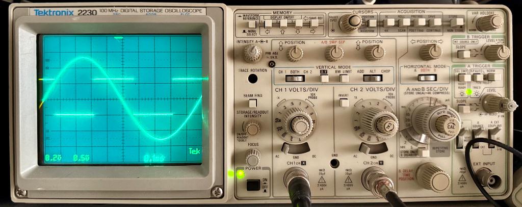 Tektronix 2230 Digitale Geheugen Oscilloscoop, 100 MHz, 2 ch, Doe-het-zelf en Verbouw, Meetapparatuur, Ophalen of Verzenden, Gebruikt
