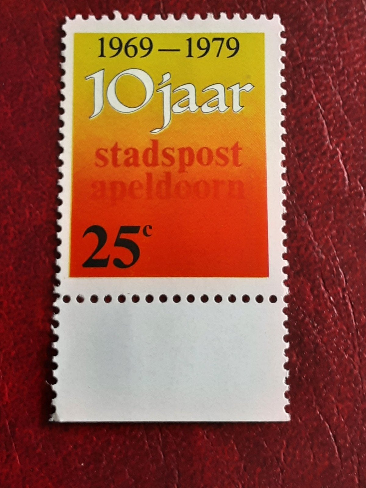 Stadspost Apeldoorn.  10 Jaar Stadspost Apeldoorn 25ct ( pf), Postzegels en Munten, Ophalen of Verzenden