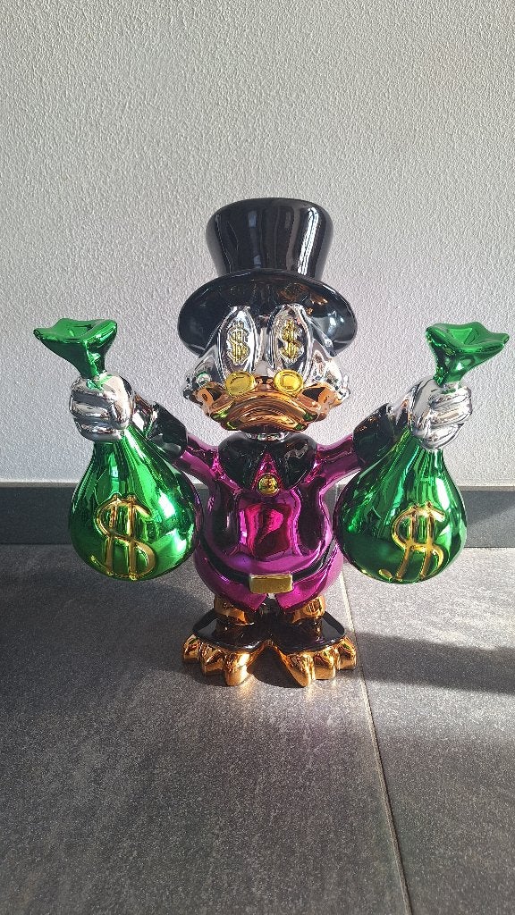 Mc Duck Scrooge beeld dinsney McDuck Dagobert Duck NIEUW!, Beeldje of Figuurtje, ., Nieuw, Ophalen of Verzenden