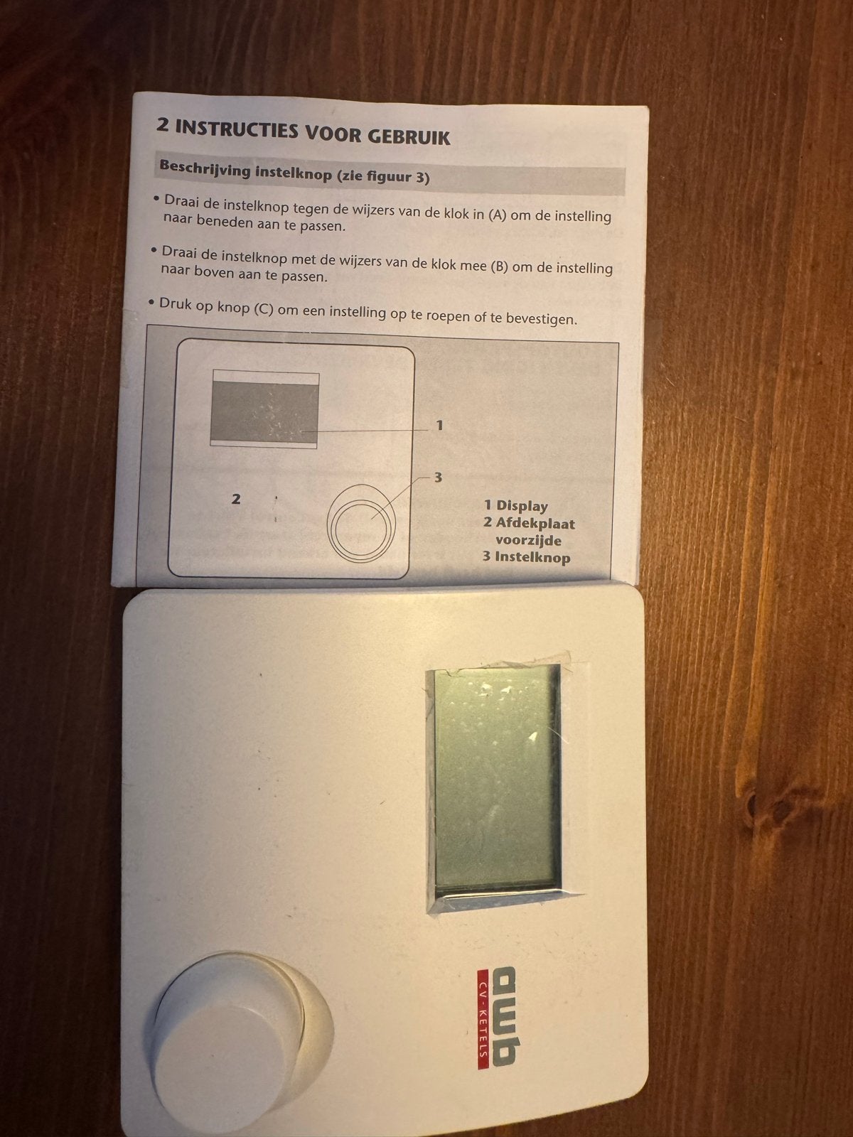 Nieuwe AWB thermostaat met handleiding, Ophalen, Nieuw