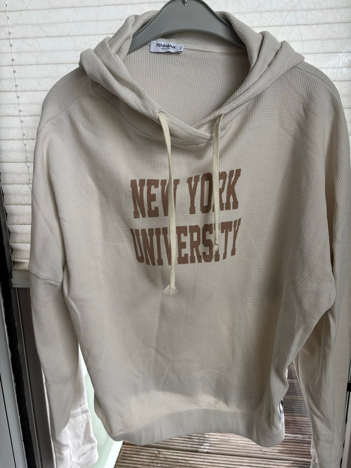 Penn&Ink New York University hoodie - Maat M, Ophalen of Verzenden, Zo goed als nieuw, Maat 38/40 (M), Beige