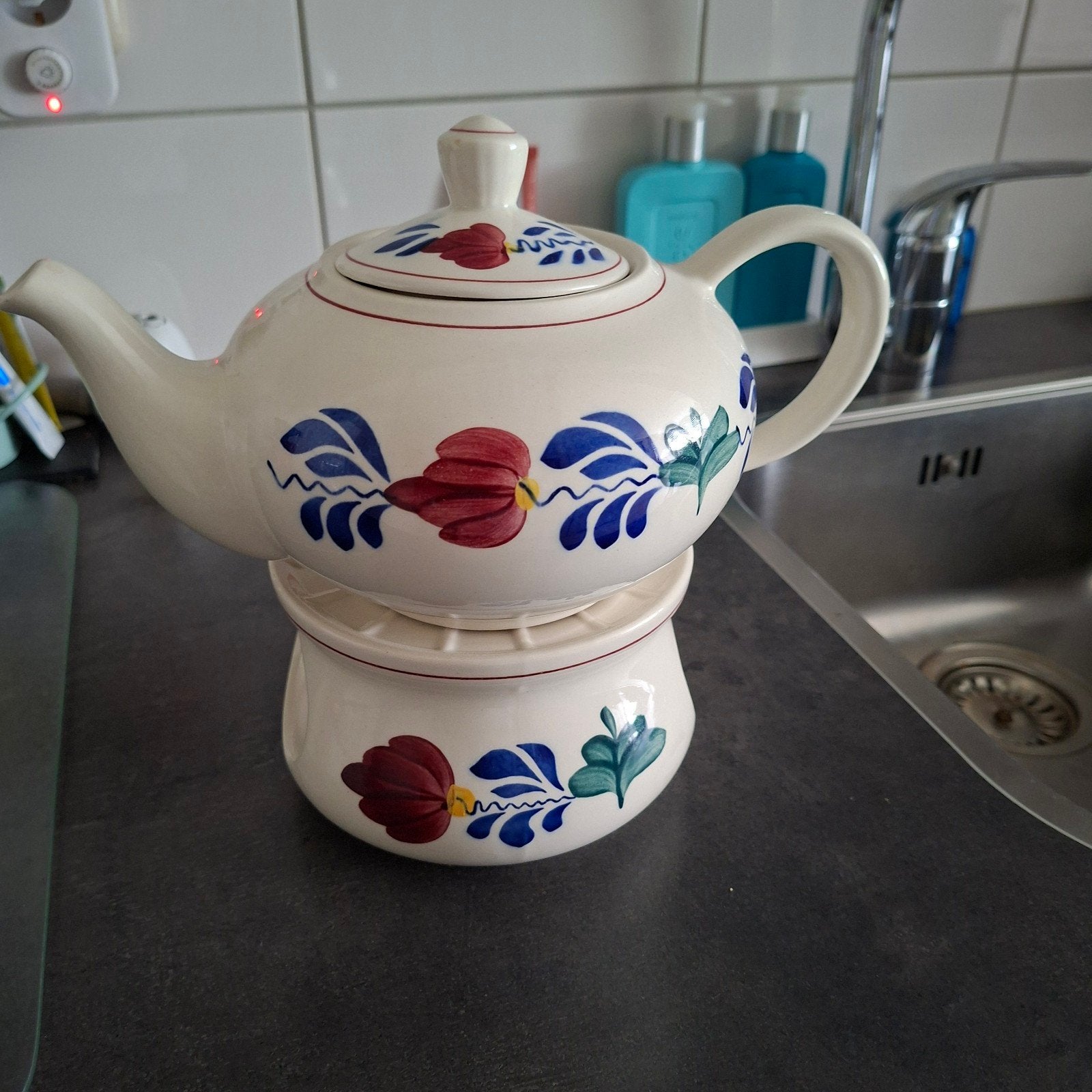Theelichthouder met theepot., Ophalen of Verzenden