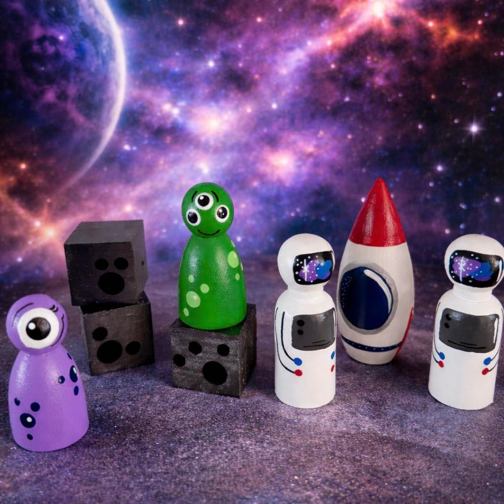 Houten Ruimte pegdolls, Ophalen of Verzenden, Nieuw, Overige typen