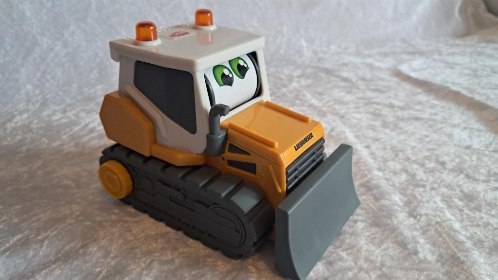 z.g.a.n Bulldozer met veranderende ogen, Dickie Toy's,, Ophalen of Verzenden, Zo goed als nieuw, Auto