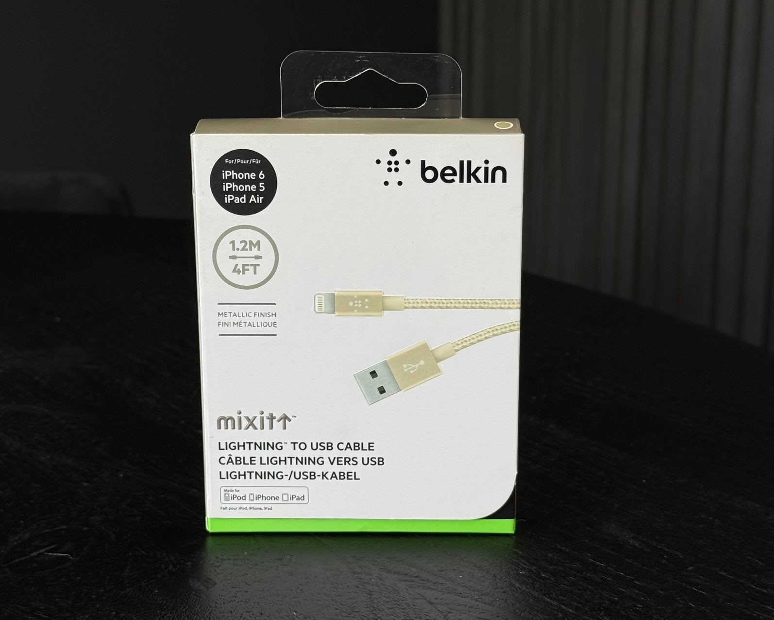 NIEUW Belkin Lightning kabel Goud | 1.20cm, Telecommunicatie, Mobiele telefoons | Telefoon-opladers, Lightning, Nieuw, Ophalen of Verzenden