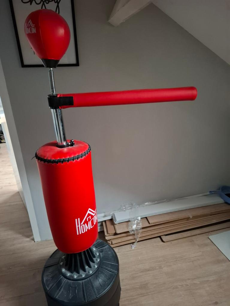HomCom Bokszak met Boksbal en Reflex Bar - Zo goed als nieuw, Ophalen, Gebruikt, Bokszak