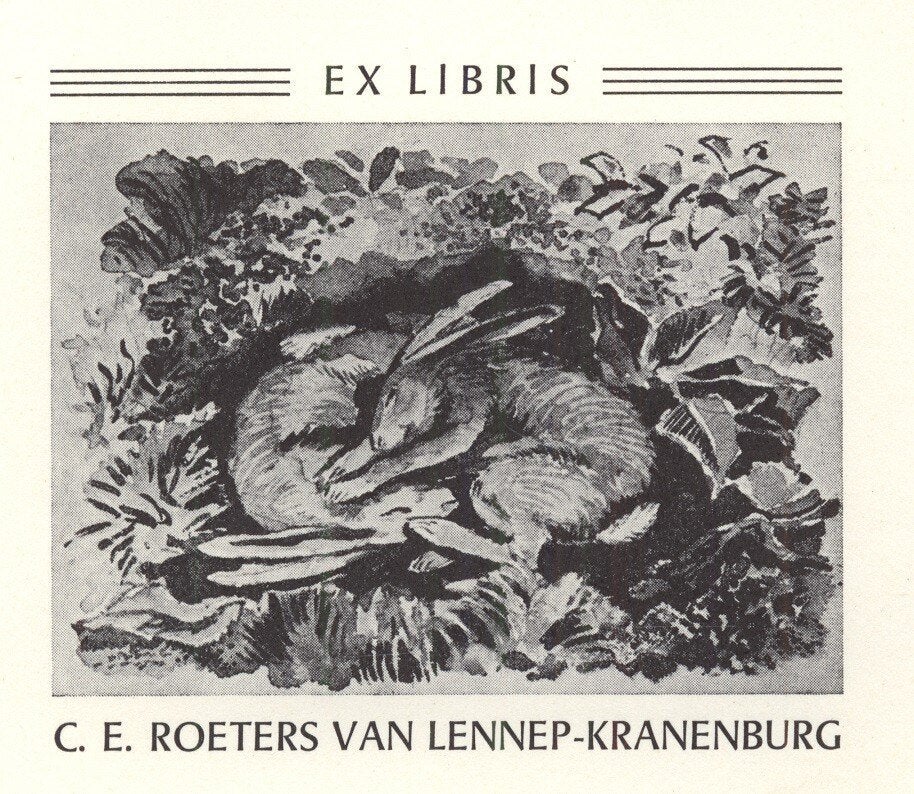 1729 Ex Libris Nederland : Thijs Mauve, 1965, Verzenden, Ex libris