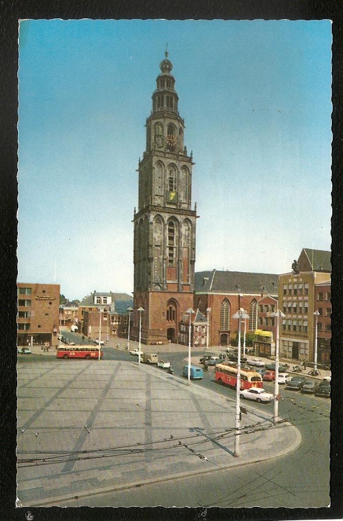 Groningen, Martinitoren, Verzamelen, Ansichtkaarten | Nederland, Ophalen of Verzenden, 1960 tot 1980, Gelopen, Groningen