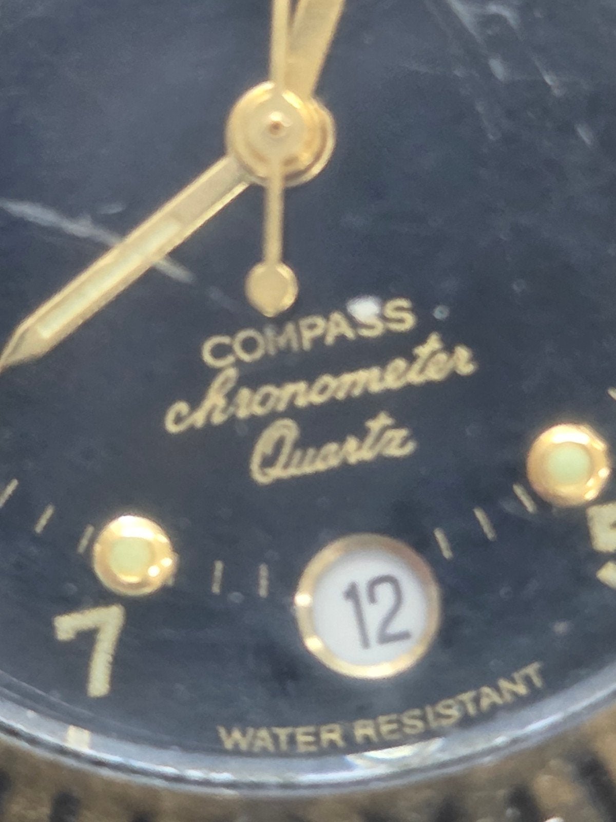 Vintage Compass Chronometer Quartz Horloge met Kompas, Ophalen of Verzenden, Overige materialen, Polshorloge, Overige merken