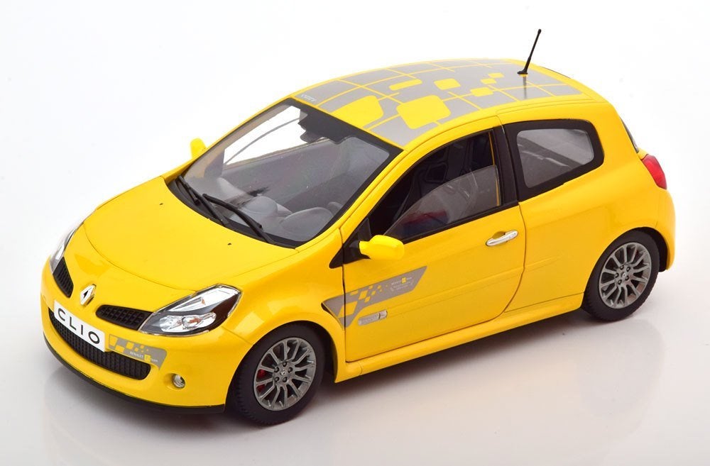 Renault Clio RS “F1 Team” 2007 Geel Metallic 1-18 Norev, Hobby en Vrije tijd, Modelauto's | 1:18, Auto, Norev, Ophalen of Verzenden