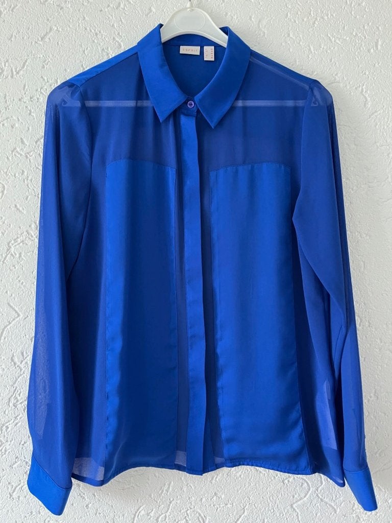 Esprit nieuwe blauwe doorschijnende blouse, Nieuw, Maat 36 (S), Esprit, Verzenden