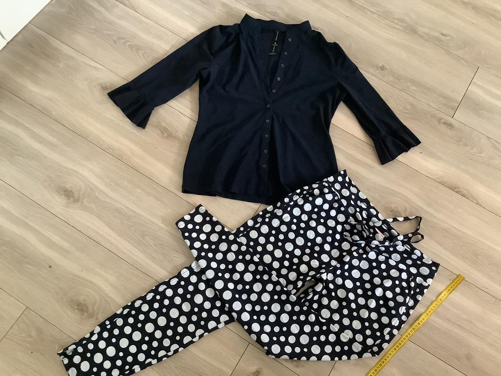 Travelstof set polkadot broek Studio Anneloes L JL blouse, Blauw, Maat 42/44 (L), Ophalen of Verzenden, Zo goed als nieuw