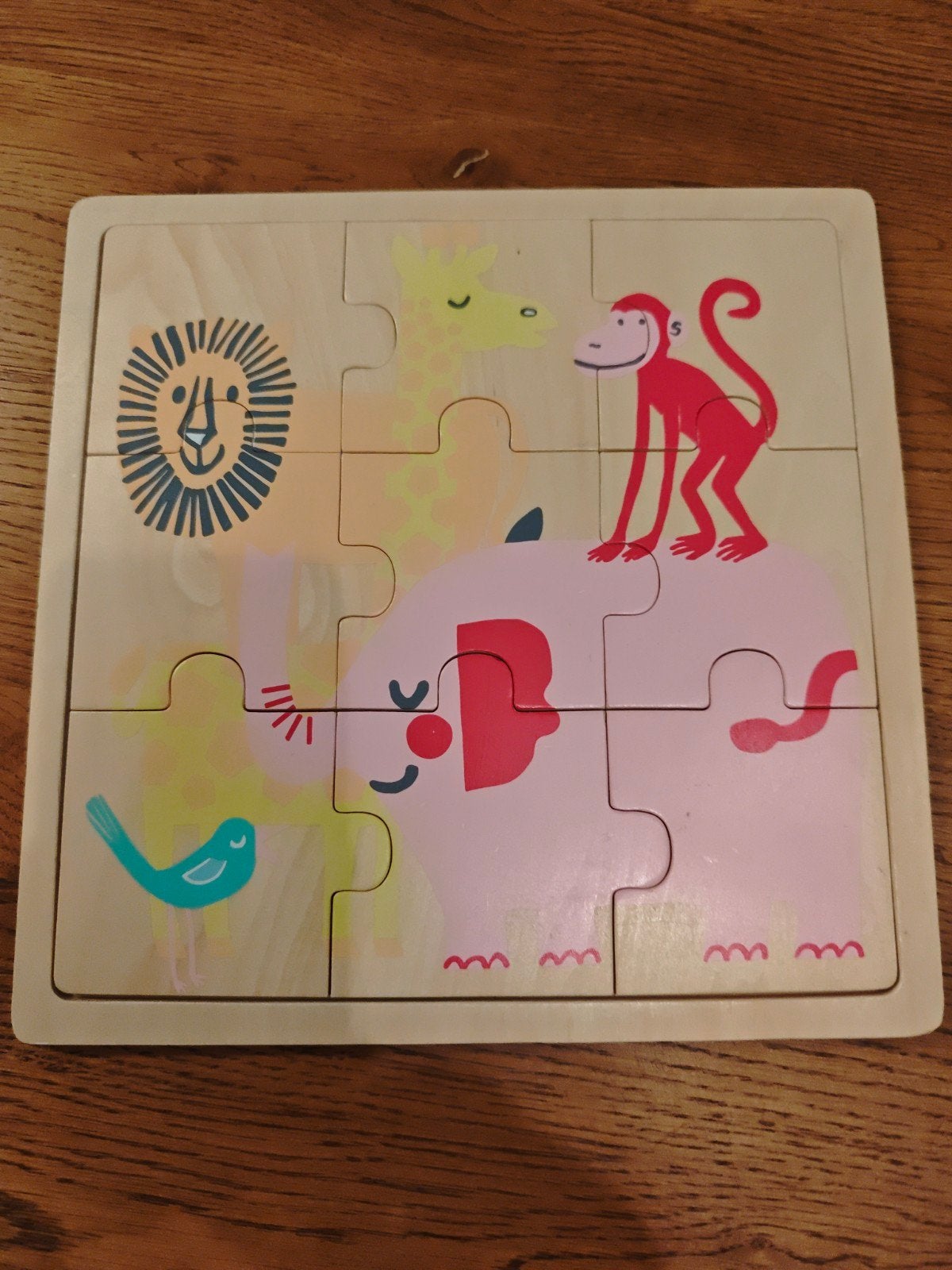 Houten Dierenpuzzel Hema - 9 Stukjes, Kinderen en Baby's, Ophalen, 2 tot 4 jaar, Gebruikt, Van hout