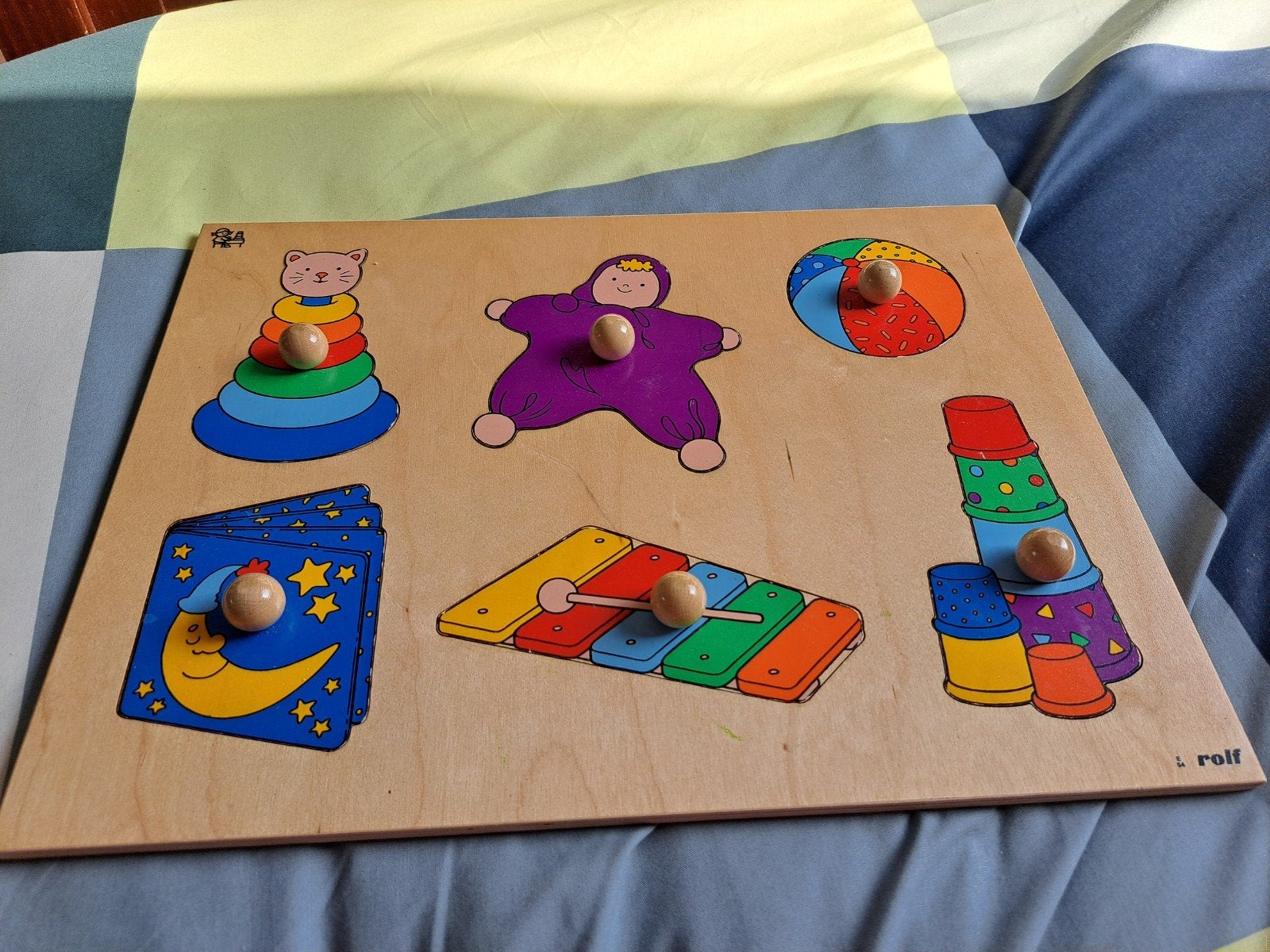 dreumes/ peuter puzzel merk rolf, Ophalen of Verzenden, Minder dan 10 stukjes, 6 maanden tot 2 jaar