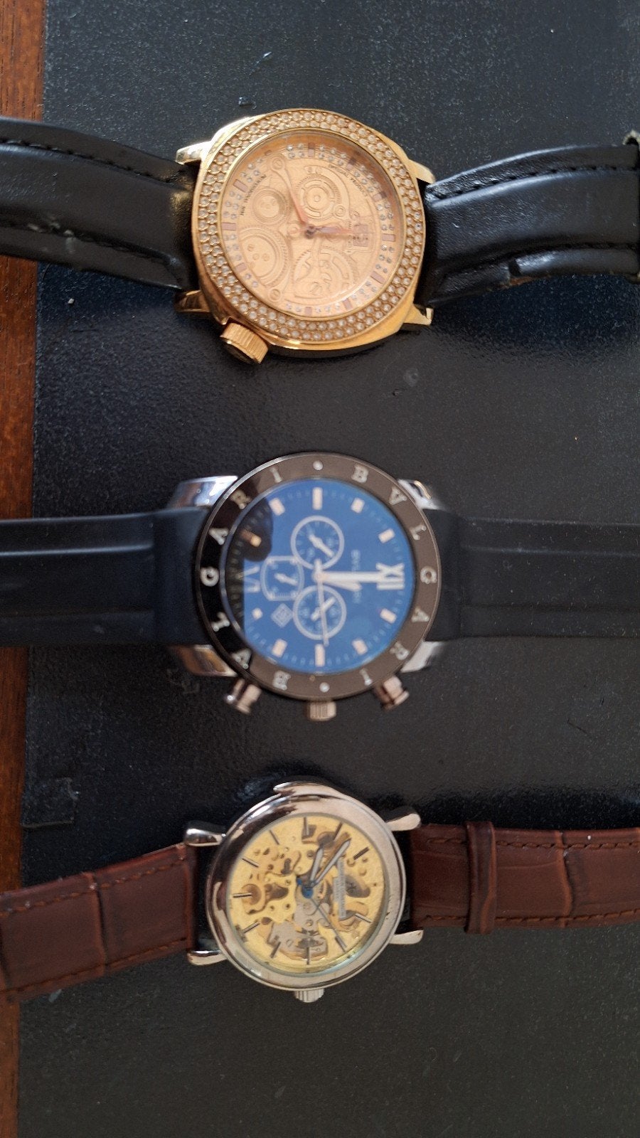 Marc Ecko horloge met strass steentjes, bvlgari origineel, Ophalen of Verzenden