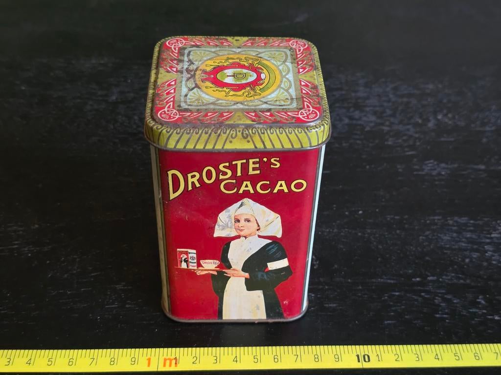 Vintage Droste Cacao Blik - Pastilles Droste Chocolade, Ophalen of Verzenden