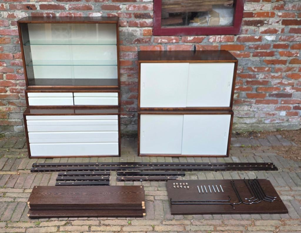 Vintage, design wandmeubel Poul Cadovius. Royal System, Ophalen, Royal System,  Poul Cadovius